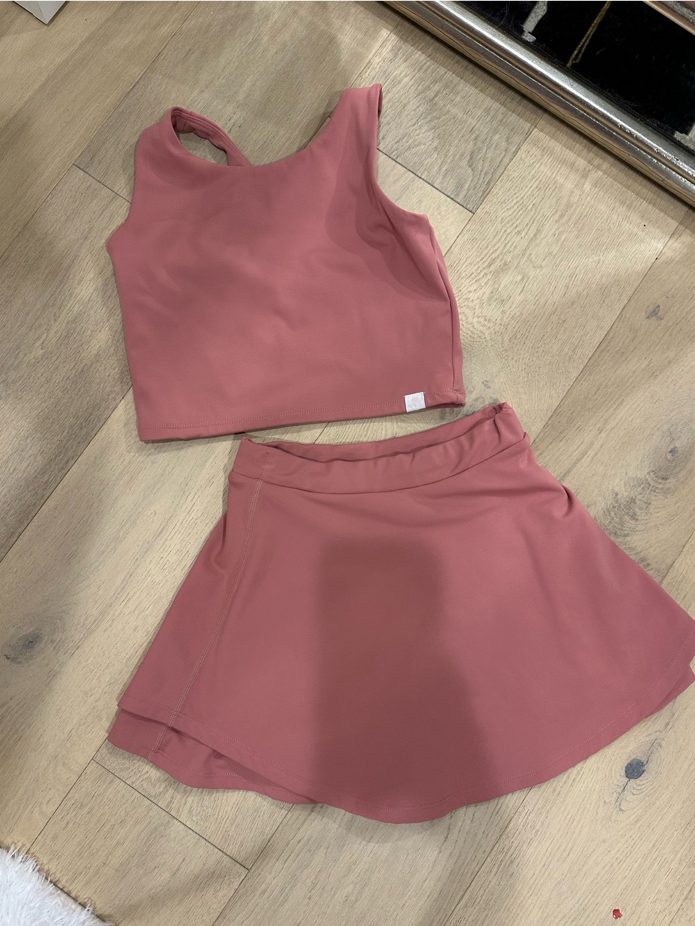 SweetHoney Kids Matching Athletic Shorts Set in Dusty Rose